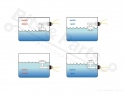 Water level sensor/Float on/off with float at right angles